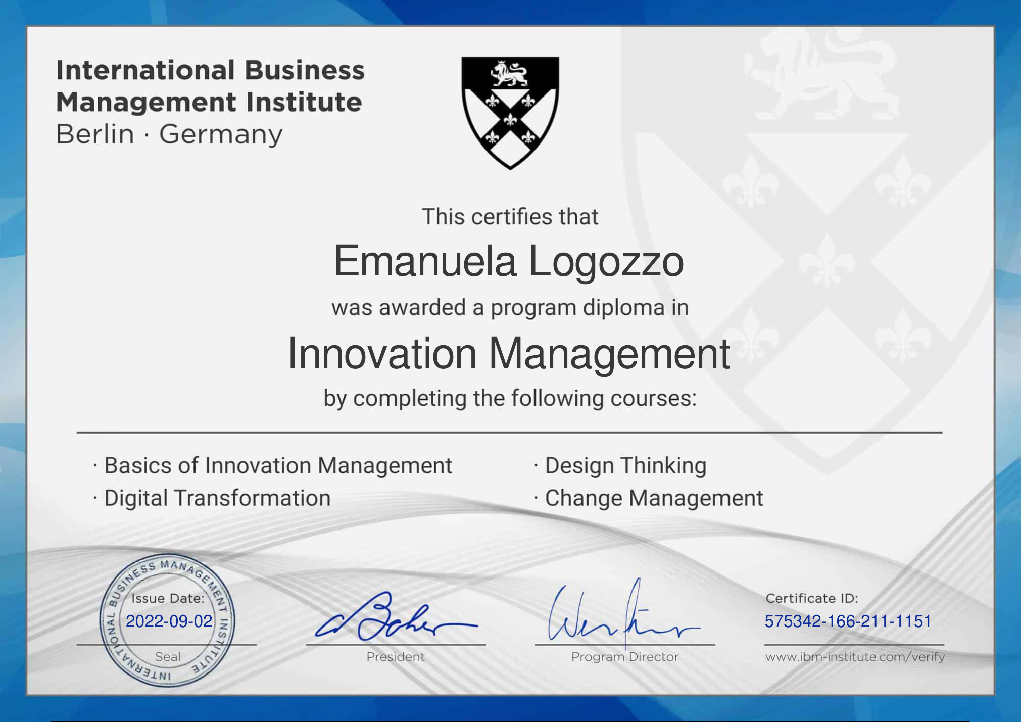 Anteprima diploma Innovation Management